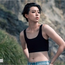 T-STUDIO 全網布防駝 I 黏式半身束胸內衣，透氣舒適，矯正身姿，自信展現中性魅力