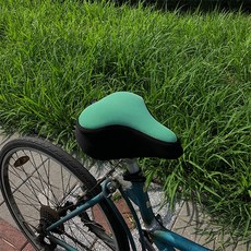 Dr.air 超輕量氣墊座墊套-登山車，透氣舒適，減壓耐磨，簡易安裝, 湖水綠