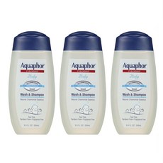 Aquaphor 嬰兒洗髮沐浴乳, 3瓶, 250ml