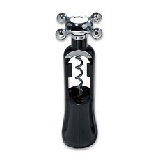 rabbit The Fooset軟木塞螺旋&錫箔紙切割器開瓶器, 1個, 黑色