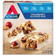 ATKINS 蔓越莓杏仁堅果棒 花生奶油風味, 35g, 5入, Cranberry Almond