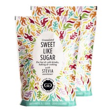 GOOD GOOD 顆粒狀甜味糖 Stevia 熱飲和冷飲 烘焙 烹飪, 2個, 450克