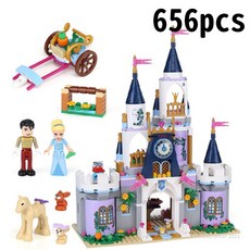 JIEGO 杰高積木 夢幻城堡積木 約656pcs 公主系列 魔法城堡 兒童女孩玩具, 一盒入, 1個