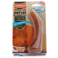 Nylabone 寵物犬磨牙玩具 雞肉味 16kg以下犬種適用, 1個, 單色