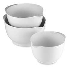 質感攪拌碗 3入組, 白色的