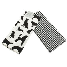 DESIGN IMPORTS 狗圖案廚房洗碗擦手巾套組 2 條 45.7*71.1cm, 2件, 犬展
