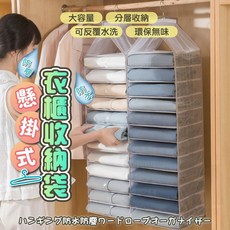 衣櫃收納掛袋-多層分隔 防塵防水 可水洗加厚衣物收納