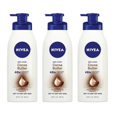 NIVEA 妮維雅 可可脂護理潤膚乳液, 3個, 500ml