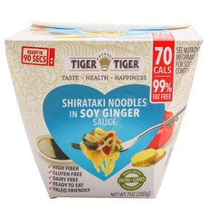 TIGER TIGER 生薑醬油風味蒟蒻麵 200g, 1盒