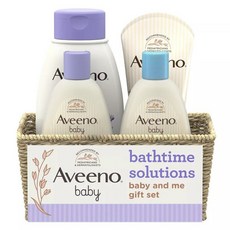 Aveeno 艾惟諾 baby 沐浴時光禮品籃 燕麥沐浴洗髮露+保濕乳+嬰兒舒緩沐浴露+舒緩沐浴露, 1組
