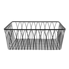 SPECTRUM Diversified Designs 扭轉長方形廚房收納籃, 黑色