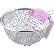 YOSHIKAWA 吉川 圓形不鏽鋼瀝水籃, 1個, 銀