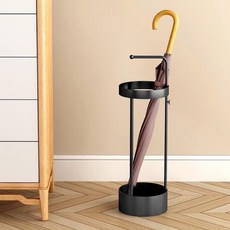 北歐簡約金屬雨傘收納架，家用門口酒店商用置物架, 1件, 圓筒-黑色