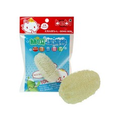 元氣寶寶 天然絲瓜護膚清潔棉, 1個, 黃色, 1入