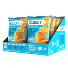 QUEST NUTRITION 烘培蛋白脆片 原味, 切達酸奶油, 8包, 32g