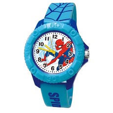 【Marvel漫威】跳躍蜘蛛人雙色錶殼兒童手錶，卡通造型，易讀數字錶盤，輕巧舒適，培養時間觀念