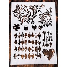 斑馬麥麥IST-6051-6060型染板 A4尺寸 繪畫模板 手帳 繪圖板 填色模板 鏤空尺, IST-6060