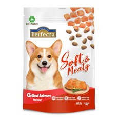 Perfecta 軟食粒狗飼料 軟飼料 成犬糧 烤鮭魚口味，維持免疫力與腸道健康, 500g, 1個