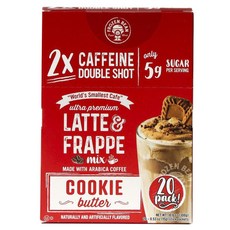 FROZEN BEAN Latte&Frappe即溶咖啡隨身包 奶油餅乾風味, 15g, 20條, 1盒