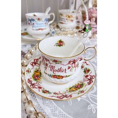 Yang's Dream House 絕版骨瓷杯盤組 玫瑰蝴蝶結古董花色 紀念日生日母親節禮物茶具