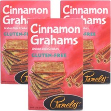 PAMELA'S PRODUCTS 無麩質全麥肉桂餅乾, 3盒, 212.6g