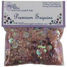 BuTTons GALORE&More 混合亮片裝飾品 20g, 1個, 杏