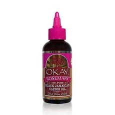 OKAY Pure Naturals 黑牙買加迷迭香蓖麻油, 1瓶, 118ml