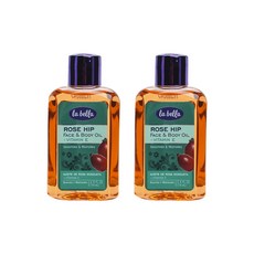 La Bella 玫瑰果維生素E臉部&身體油, 2個, 74ml