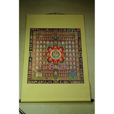 唐密胎藏界曼荼羅唐卡(73*81公分)裱褙(83*122公分) – 佛教藝術，冥想靜心，居家裝飾, 1個