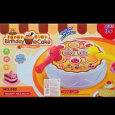 現貨 蛋糕造型打地鼠玩具 桌遊 敲打遊戲 多人遊戲 聲光玩具, 白