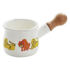 ADERIA RETRO 日本製復古昭和風琺瑯牛奶鍋, 1個, 朱馬特, 10.3 厘米