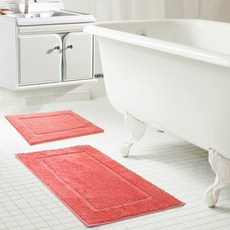 RT designer's collection Alti Derby 超細纖維浴缸腳踏板 2 件套, 1個, 珊瑚