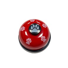 我家 寵物訓練按鈴器 貓狗叫餐鈴 腳印玩具鈴 寵物益智訓練用品, 紅色
