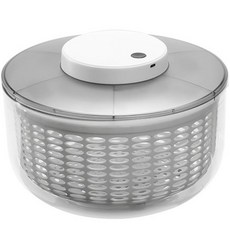 電動沙拉脫水器 6L 大容量電動脫水機 蔬菜水果清洗瀝水籃, 灰色, 1個