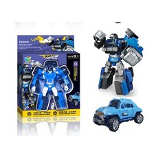 玩具先生 先鋒戰甲機器人 變形玩具 戰鬥機 坦克 汽車 恐龍 多種變形, 藍色機器人變形吉普車, 1個