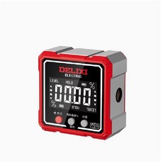 德力西 雷射傾角儀 高精度電子角度測量儀 數顯水平尺 垂直平面坡度 雙側雷射 鋁合金外框 四面磁吸 鋰電充電款, 1個