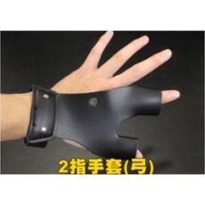 【翔準】弓箭二指手套 護手護具 配件 反曲弓 複合弓 直拉弓 TMC-0713, 黑色, 1個