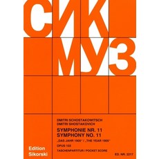 (英文圖書) Shostakovich: Symphony No. 11 Op. 103 in G Minor for Orchestra Study Score 平裝版, Warner (CA), 英文