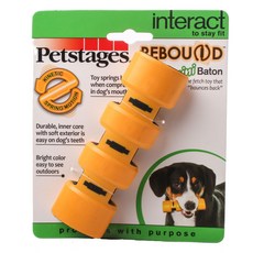 Petstages 反彈迷你巴頓狗玩具 S, 1個, 混色