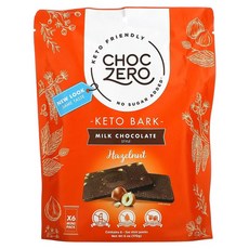 ChocZero 樹皮牛奶巧克力風榛果, 1個