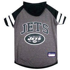 DoggieNation 紐約Jets寵物連帽T恤, 混合顏色, 1個