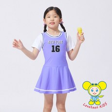 夏之戀 LOVETEEN KIDS 女童短袖連身裙式泳衣