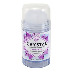 美國 CRYSTAL 長效淨味礦物鹽身體固體除臭棒 無香, 120g, 1支