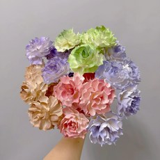 W&T花藝資材 台灣現貨 6公分索拉大理花 乾燥花 索拉花 居家裝飾 花藝設計, 酪梨綠