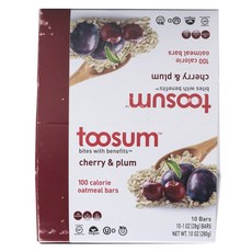 toosum 燕麥棒 櫻桃李子口味 10條入, 1盒, 280g