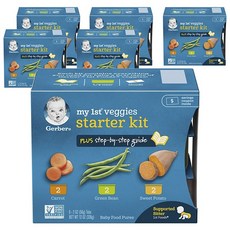Gerber 嘉寶 Starter Kit孩童副食品, 混合口味(紅蘿蔔/豌豆/地瓜), 56g, 36入