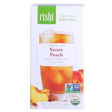 RISHI 無咖啡因甜蜜桃冰茶, 5件, 12克