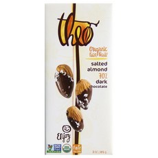 theo 公平貿易黑巧克力, 85g, 1入, 70% 鹹杏仁口味
