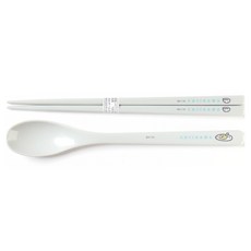 Chiikawa 吉伊卡哇 餐具, 1個, 筷子+勺子, 白色