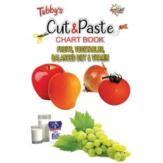 (英文圖書) Tubbys Cut & Paste Chart Book Fruits Vegetables Balanced Diet & Vitamin 平裝版, Diamond Pocket Books Pvt Ltd, 英文